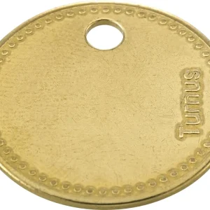 Zertifiziert KUKKO Werkzeugmarke Messing Ø 27mm, gelocht, mit Perlrand