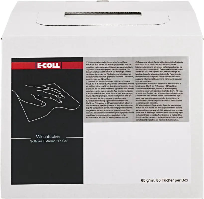 E-COLL Wischtuch Softvlies Extr.Spenderbox "toGo" 80 Tücher 30x38mm weiß Jetzt Bestellen