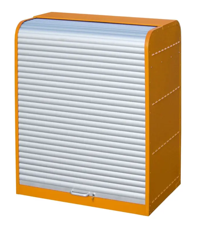 BAUER Gefahrstoff-Rollladenschrank RSG-4, lackiert, Gelborange Neue Ware