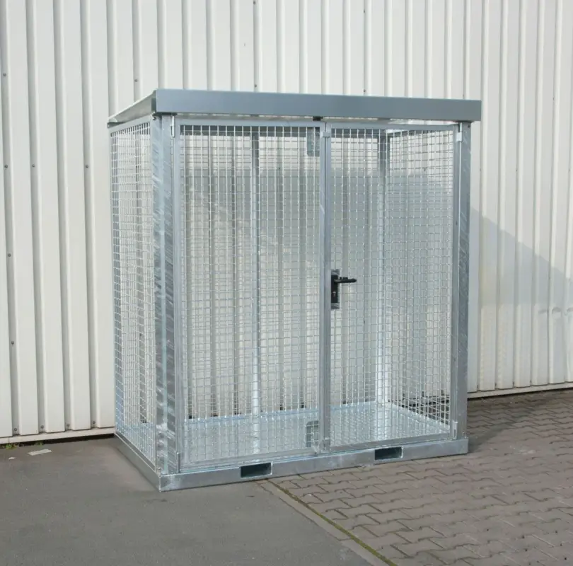 BAUER Gasflaschen-Container GFC-E/T M1, feuerverzinkt Mega-Angebot