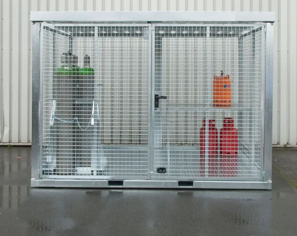BAUER Gasflaschen-Container GFC-E/T M5, feuerverzinkt Begrenztes Angebot