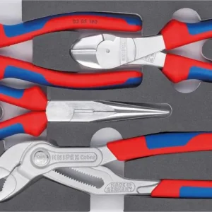 Wochenendangebot KNIPEX Zangen-Satz Basic verchromt mit Schaumeinlage 4-teilig