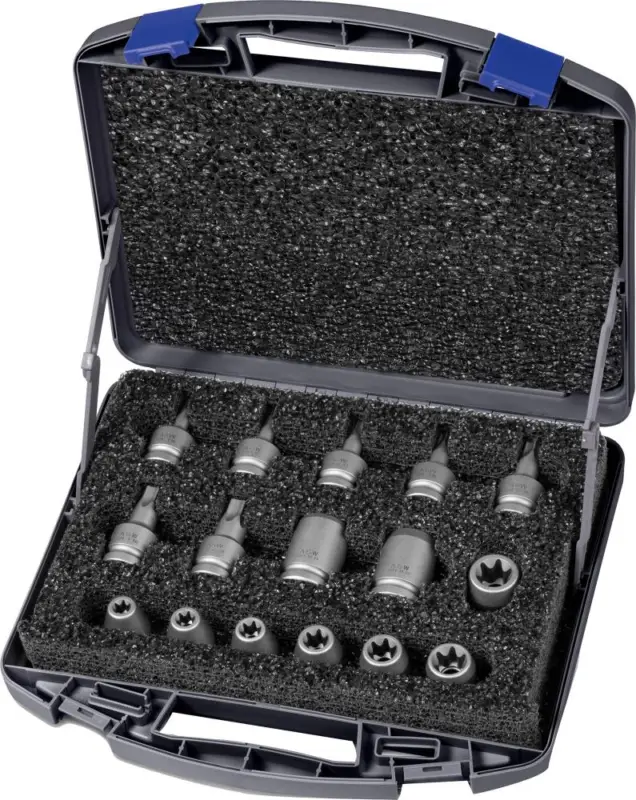 Nur Heute ASW Kraft- Steckschlüssel-Satz Torx 1/2" 16-teilig