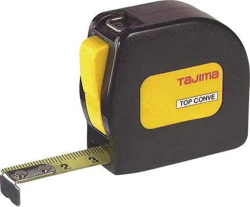 Geprüft TAJIMA Taschenbandmaß TOP CONVE 5mx13mm gelb