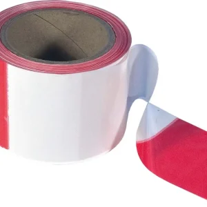 Sonderaktion PÖSAMO Absperrband rot/weiss 80mmx100m Ring