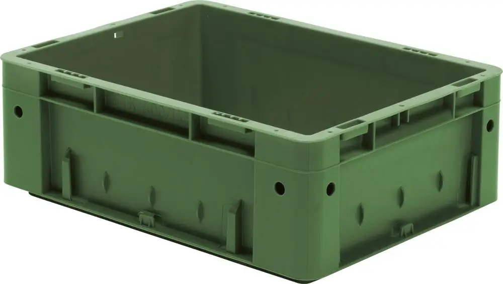 Transport-Stapelkasten B400xT300xH145 mm grün Auflast 600kg ohne Griffloch Bestseller