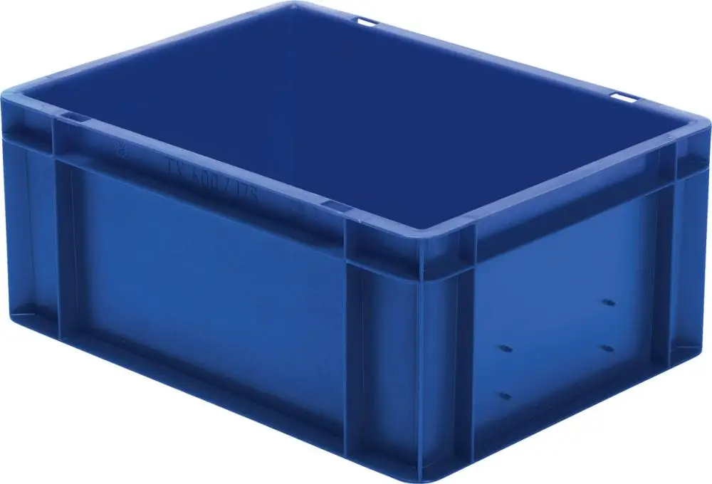 LA-KA-PE Transport-Stapelkasten B400xT300xH175 mm blau, geschlossen ohne Griffloch Zertifiziert