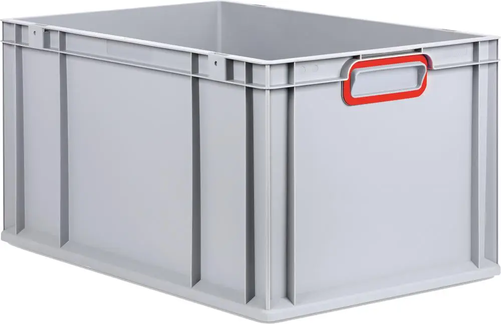 Nur Heute ALLIT EuroBox 632 Griffe geschl.,grau/rot BxTxH 600x400x320