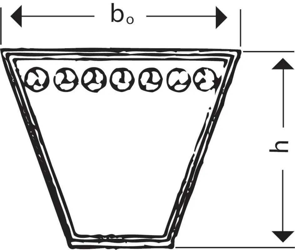 Schmalkeilriemen SPA Richtlänge: 1382 mm Solange Der Vorrat Reicht