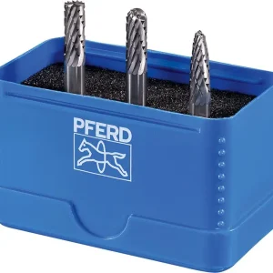 Billig PFERD Frässtift-Satz HM 6mm 3-teilig, ZYAS-WRC-RBF Ø 6mm, Zahnung 3 Plus