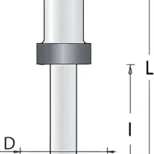 Günstig Aufnahmedorn einteilig mit Anlauflager D16 d8 S8