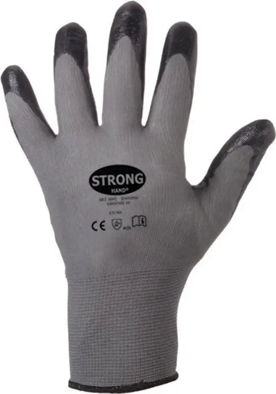 Sale STRONGHAND Feinstrickhandsch.Datong,Nitril,Gr.10,grau