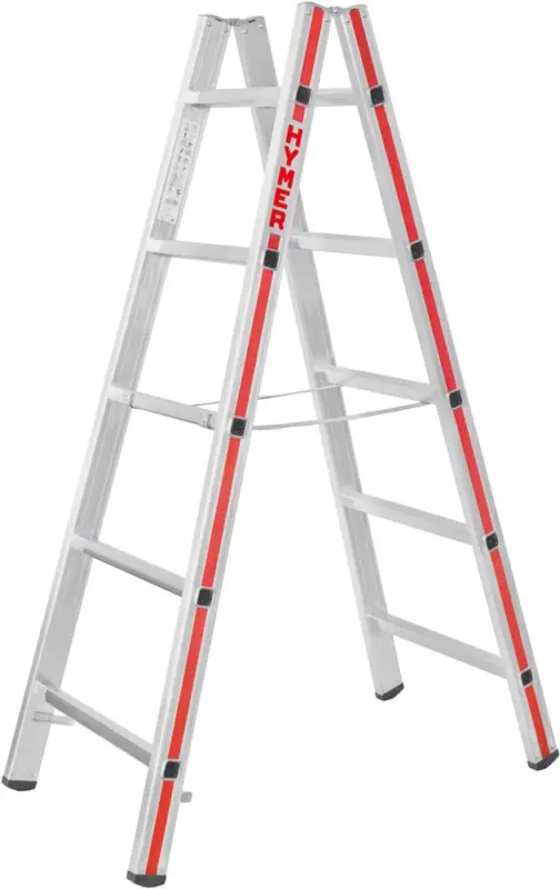 Zertifiziert Sprossenstehleiter 2x5 Spr. 1,47 m