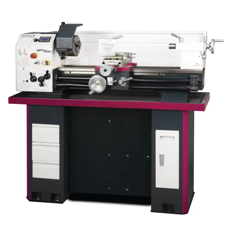 Optimum Leit- und Zugspindel-Drehmaschine OPTIturn TU 3008VB Sichere Zahlung