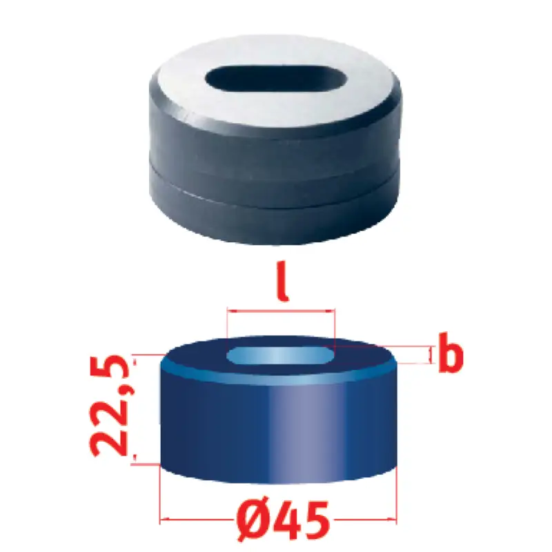 Geprüft Metallkraft Langlochmatrize Nr.45 9,8 x 20,3 mm