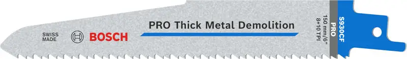 Garantierte Lieferung BOSCH PRO Thick Metal Demolition S930CF Säbelsägeblatt, 1,6 x 22 x 150 mm, 25-tlg.