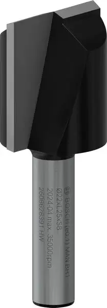 Finale Aktion BOSCH PRO Nutfräser, zweischneidig, Ø 22 x L 24,6, Schaft 8 mm