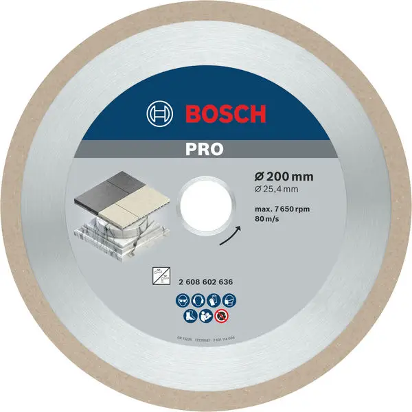 BOSCH PRO Ceramic Diamanttrennscheibe, 200 x 25,4 mm Echt