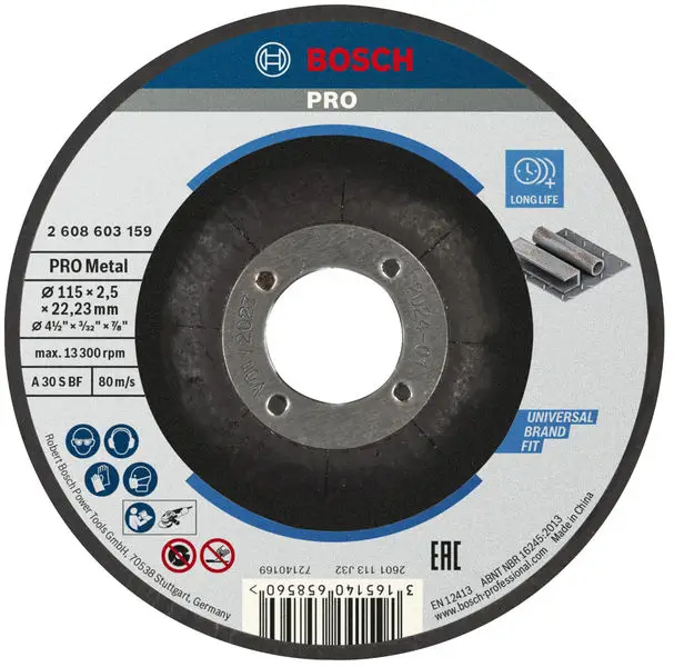 BOSCH PRO Metal Trennscheibe, 115 x 2.5 x 22.23 mm, gekröpft Neuheit
