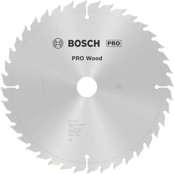 BOSCH PRO Wood Kreissägeblatt, 254 x 2 x 30 mm, Z40 Begrenztes Angebot