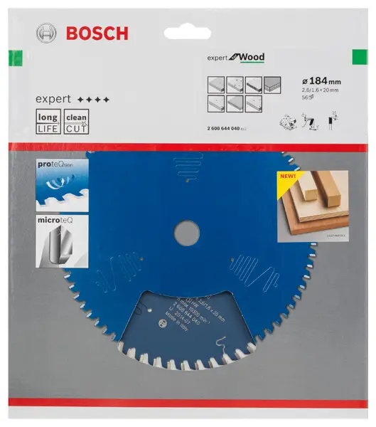 BOSCH Kreissägeblatt Expert for Wood, H 184 x 20, Z56 Begrenztes Angebot