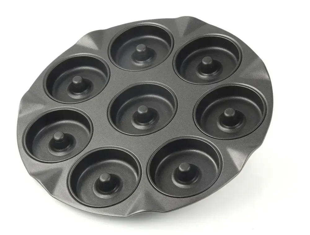 Zertifiziert Apfelküchlein-Backblech 8-er, Ø 33 x 3 cm