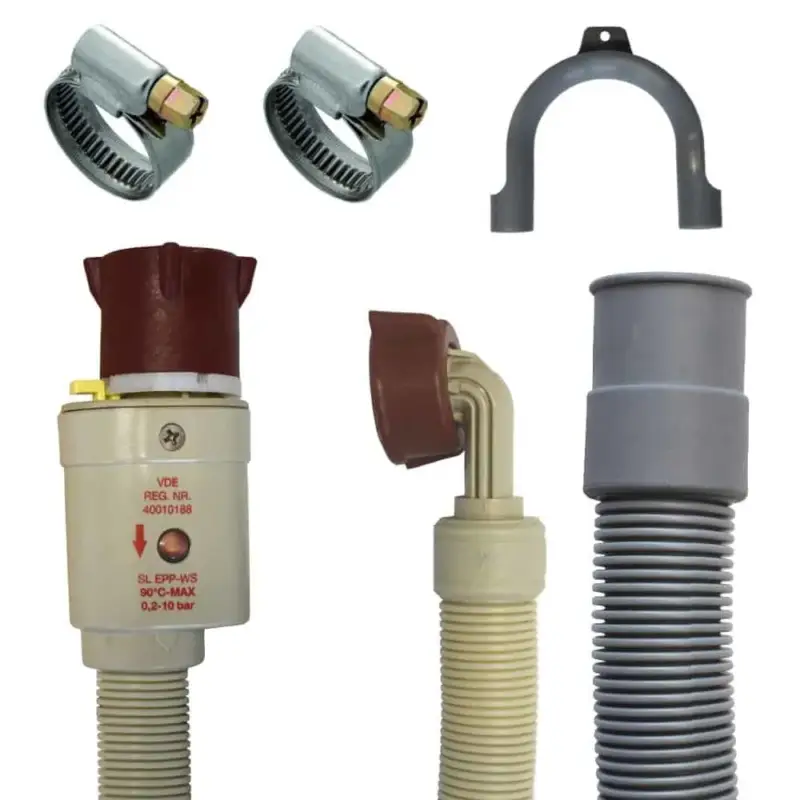 Aquastop Schlauch Set, 2,5m, Ablaufschlauch, Schlauchschellen, Waschmaschine Spülmaschine Nur Heute