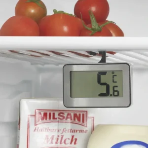 Letzte Chance Digital Kühlschrank-Thermometer - misst von -20 bis +50 °C, Edelstahl