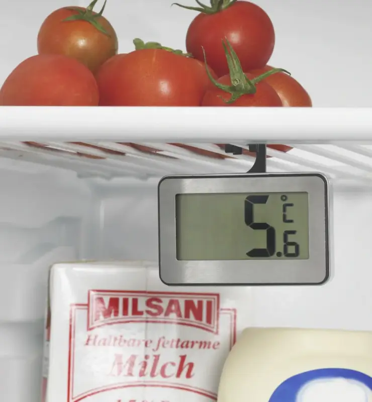 Letzte Chance Digital Kühlschrank-Thermometer - misst von -20 bis +50 °C, Edelstahl