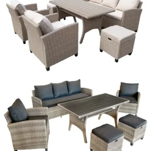 Dining-Lounge Madeira II bicolor mit hellen Kissen Sofort Bestellen