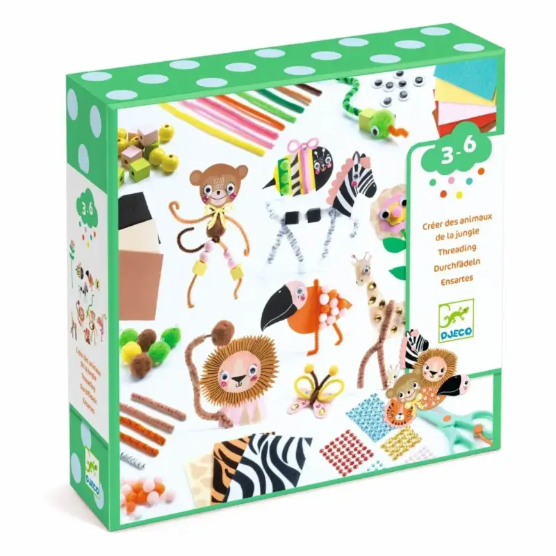Top-Angebot Djeco Bastelset, Kreativitätsset, Kreativbox - Dschungeltiere