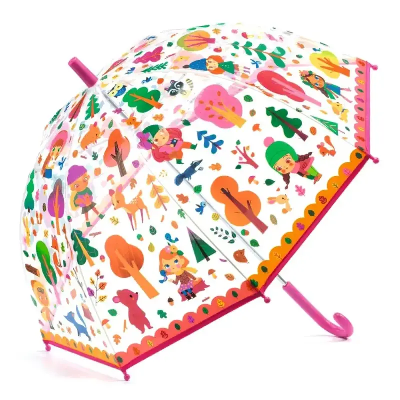 Sonderaktion Djeco Kinder Regenschirm Mädchen im Wald pink