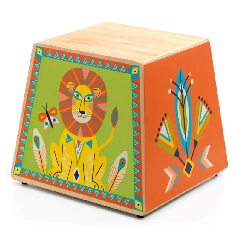 Djeco Spielzeuginstrument, Kindertrommel, Holz-Instrument - Animambo: Cajon Ausverkauf
