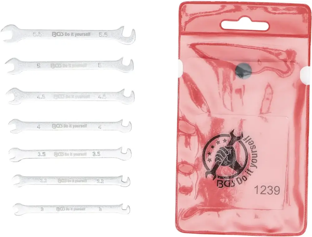 Doppel-Maulschlüssel-Set, Mini, 7-teilig Sale