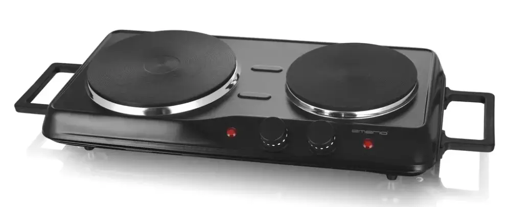 Bestseller Doppelkochplatte "HP-114482.7", Schwarz, Ø 18,5 und 15,5 cm, 2500 Watt