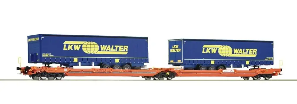 Abverkauf Doppeltaschen-Gelenkwagen, Gattung Sdggmrs 738/T3000e, der Wascosa WALTER