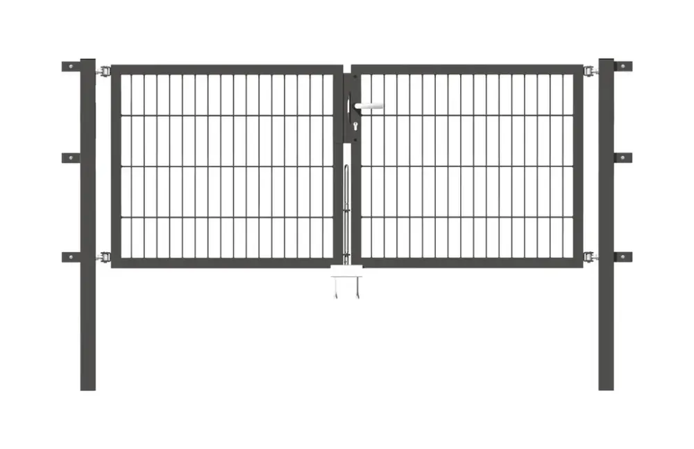 Knallerangebot Doppeltor Flexo mit Zubehör, anthrazit, Breite 200 cm, Höhe 100 cm, PF: 60x60 cm