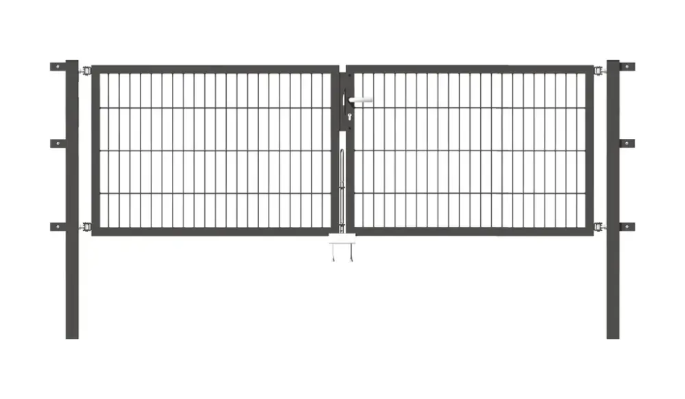 Doppeltor Flexo mit Zubehör, anthrazit, Breite 250 cm, Höhe 100 cm, PF: 60x60 cm Garantierte Lieferung