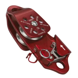 Doppelumlenkrolle aus Aluminium mit schwenkbarer Seitenabdeckung für 10 mm - 12 mm Seile Sichere Zahlung