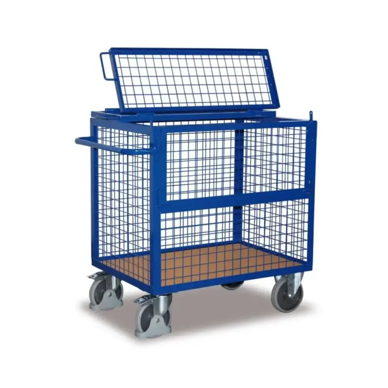 Drahtgitter Kastenwagen mit Deckel Typ M + EasySTOP Expressversand