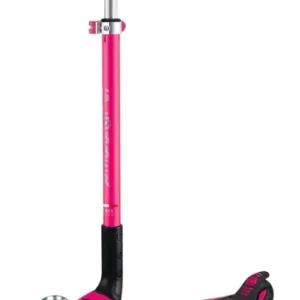 Versand Am Gleichen Tag GLOBBER ACE LIGHTS – Tretroller Kinder Teenager, 125/80 mm, ABEC 9, 3-rädrig, höhenverstellbar, LED-Leuchtrollen, pink