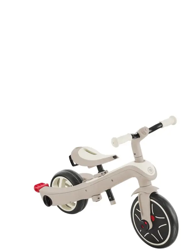 GLOBBER EXPLORER TRIKE 4in1 ECO – Kinderwagen, Dreirad und Laufrad, 10/8,5 Zoll, TPR-Sitz, höhenverstellbar, kokos weiß Highlight