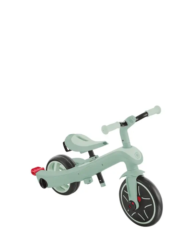 Direktkauf GLOBBER EXPLORER TRIKE 4in1 ECO – Kinderwagen, Dreirad und Laufrad, 10/8,5 Zoll, TPR-Sitz, höhenverstellbar, pistazie