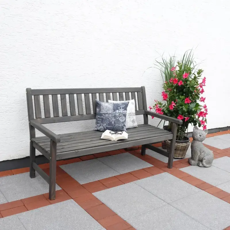 Gartenbank Johanna 3-Sitzer, grau Neu Im Sortiment