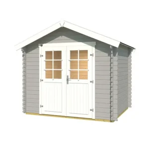 Gartenhaus 209 Gr.1.5, 288 x 234 x 254 cm, hellgrau mit Doppeltür Sonderaktion