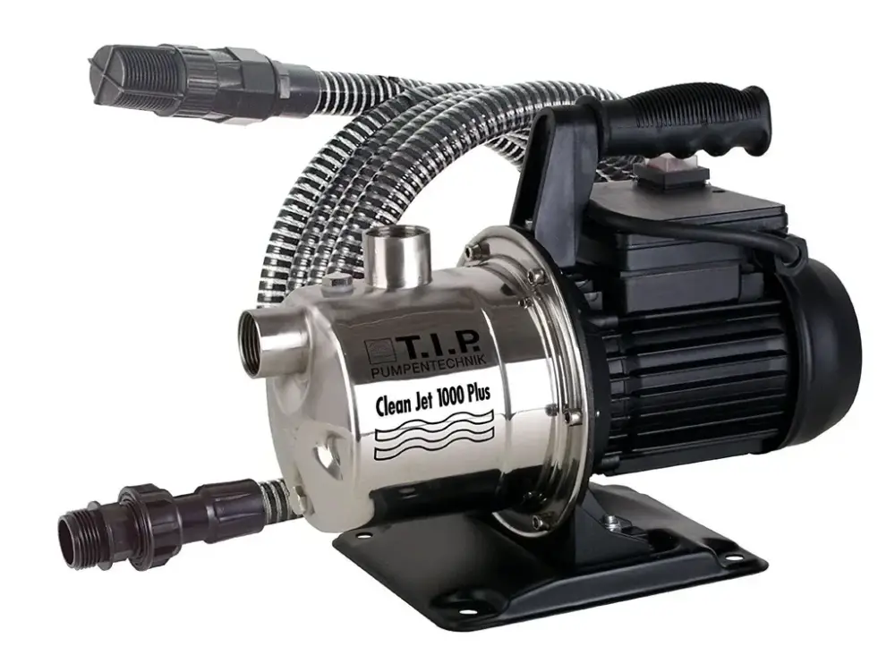 Gartenpumpe Edelstahl Clean Jet 1000 Plus mit 4m Ansauggarnitur, bis 3.300 l/h Fördermenge Top-Angebot