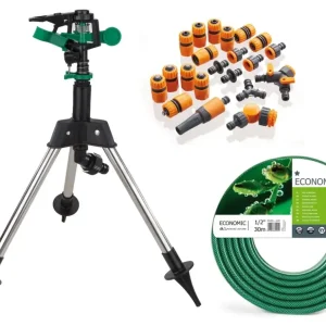 Sonderaktion Gartenschlauch + Schlauchverbinder Set + Rasenregner