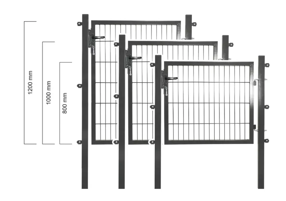Gartentor für Doppelstabmatte anthrazit, einflügelig - 100 cm hoch - 100 cm breit Rabatt