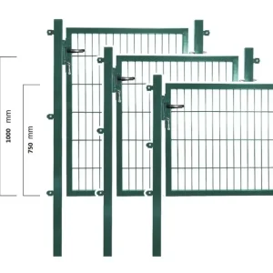 Abverkauf Gartentor für Einstabmatte grün, einflügelig - 100 cm breit - 100 cm hoch