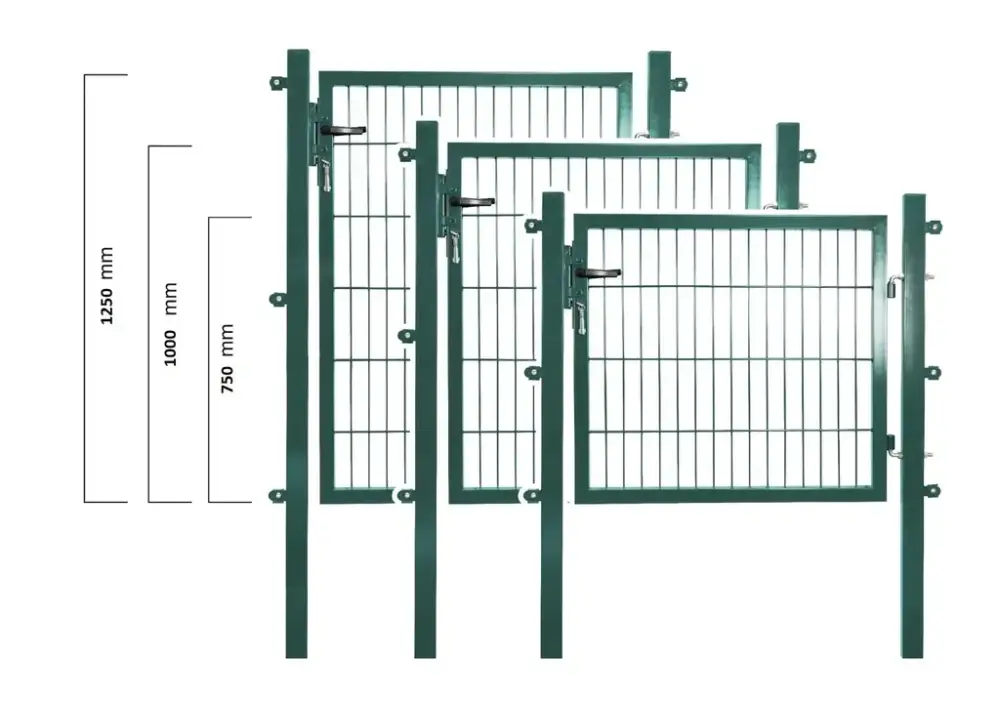 Abverkauf Gartentor für Einstabmatte grün, einflügelig - 100 cm breit - 100 cm hoch